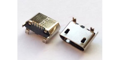 Stecker Micro USB B 5 Pin Buchse - 112 vertikal