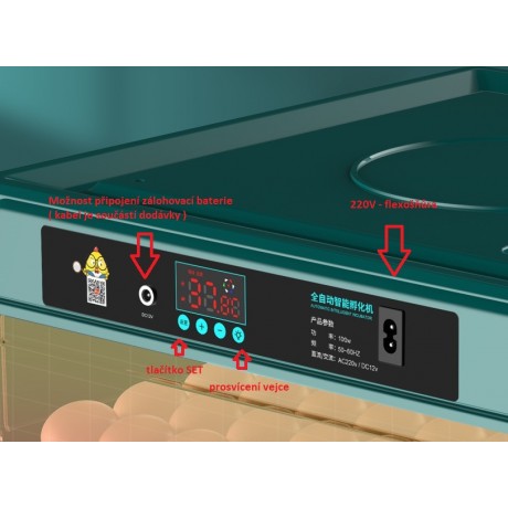 Automatic incubator, hatcher 24 eggs, hen