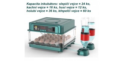 Automatický inkubátor, líheň 24 vajec, slepice