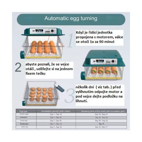 Automatic hatchery, incubator, 16 eggs new
