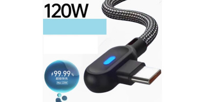 Rýchlonabíjací dátový kábel USB to USB-C 90°, 2m, 240W,...