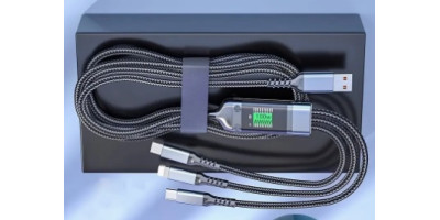 USB 3v1 čierny 100W rýchlonabíjací kábel 1,2m pre typ C,...