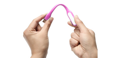 USB LED lampička k notebooku růžová