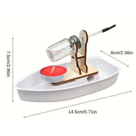 Experimental set - steam-powered boat