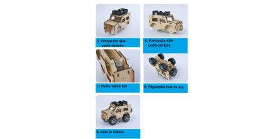 Terenní  auto, model na kolečkách, s elektromotorem