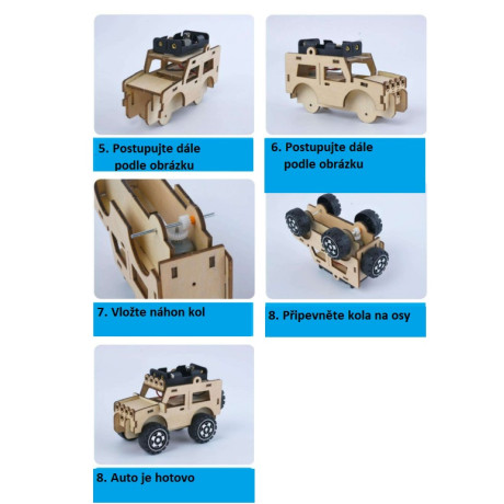 Off-road car, model on wheels, with electric motor