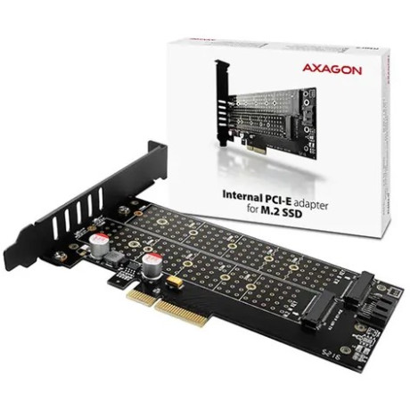 AXAGON PCI-E to M.2 NVMe + SATA B-key slot adapter