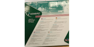 GEMBIRD Externe Box für 3,5" SATA HDD, silber, SATA Anschluss, inkl. Netzteil