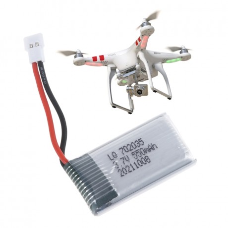 USB battery charger LI-POL 3.7V 550mAh - 2pin for Hubsan drones