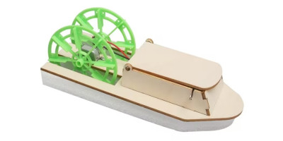 Batteriebetriebenes Boot mit Rädern - Bausatz