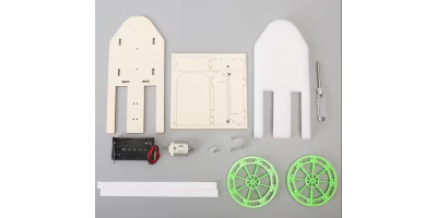 Battery-powered boat with wheels - kit
