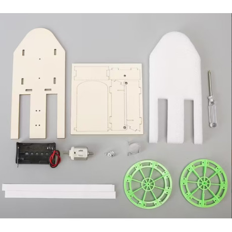 Battery-powered boat with wheels - kit