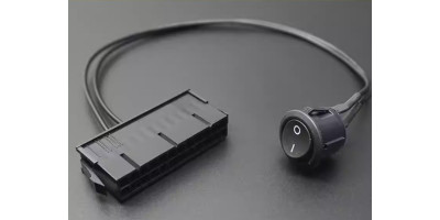 ATX power supply start connector with switch