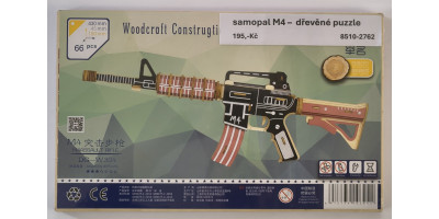 samopal M4 - dřevěné puzzle 3D