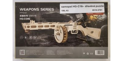 samopal HG-C16 - dřevěné puzzle 3D