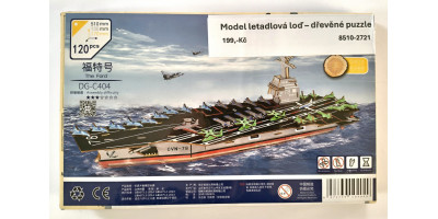 Model letadlová loď - dřevěné puzzle 3D