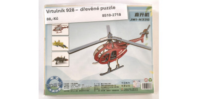 Hubschrauber 928 – 3D-Holzpuzzle