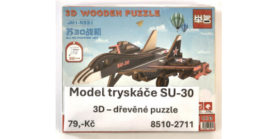 SU-30 Jet-Modell – 3D-Holzpuzzle
