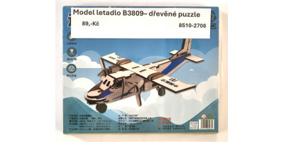 Model lietadlo B3809 - drevené puzzle 3D