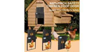 Aluminum chicken door with timer 2