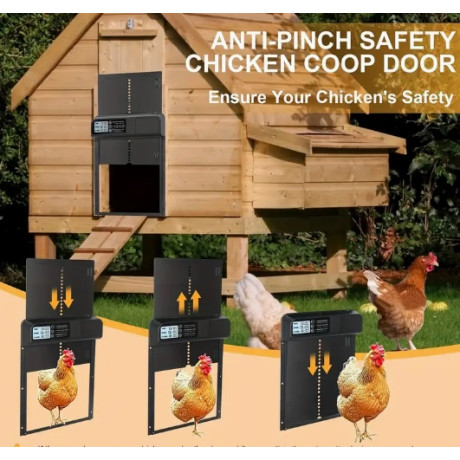 Aluminum chicken door with timer 2