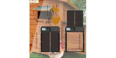 Aluminum chicken door with timer 2