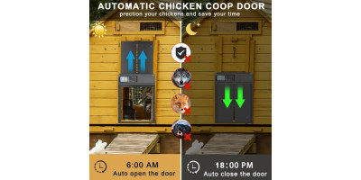 Aluminum chicken door with timer 2